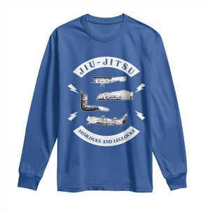 Vintage Jiu Jitsu Long Sleeve Shirt Armlocks and Leglocks BJJ Grappling Fans TS10 Royal Blue Print Your Wear