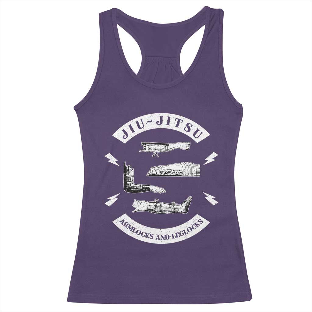 Vintage Jiu Jitsu Racerback Tank Top Armlocks and Leglocks BJJ Grappling Fans TS10 Purple Print Your Wear