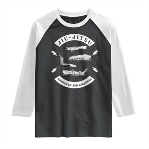 Vintage Jiu Jitsu Raglan Shirt Armlocks and Leglocks BJJ Grappling Fans TS10 Black White Print Your Wear