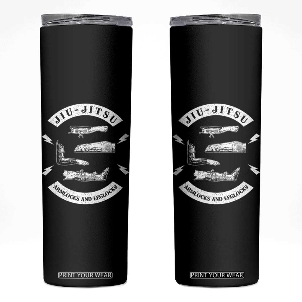 Vintage Jiu Jitsu Skinny Tumbler Armlocks and Leglocks BJJ Grappling Fans TS10 Black Print Your Wear