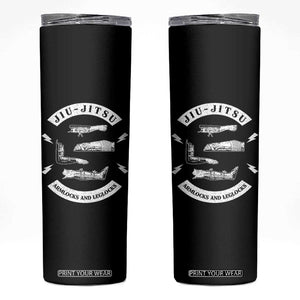 Vintage Jiu Jitsu Skinny Tumbler Armlocks and Leglocks BJJ Grappling Fans TS10 Black Print Your Wear