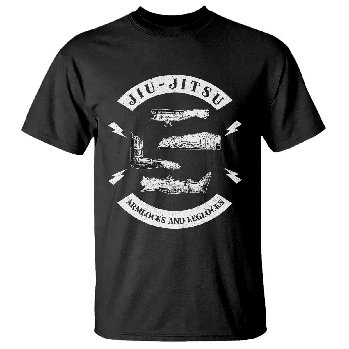 Vintage Jiu Jitsu T Shirt Armlocks and Leglocks BJJ Grappling Fans TS10 Black Print Your Wear