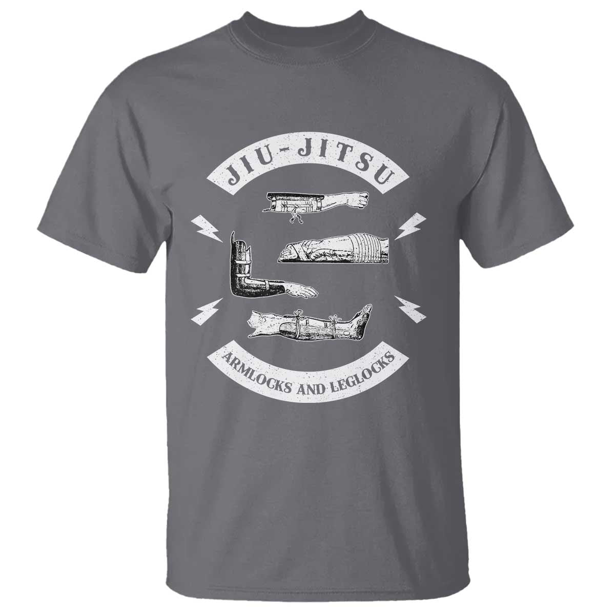 Vintage Jiu Jitsu T Shirt Armlocks and Leglocks BJJ Grappling Fans TS10 Charcoal Print Your Wear