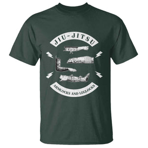 Vintage Jiu Jitsu T Shirt Armlocks and Leglocks BJJ Grappling Fans TS10 Dark Forest Green Print Your Wear