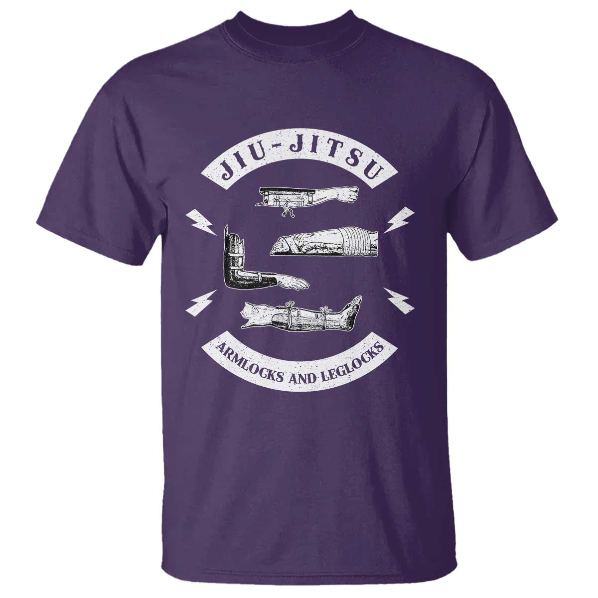 Vintage Jiu Jitsu T Shirt Armlocks and Leglocks BJJ Grappling Fans TS10 Purple Print Your Wear