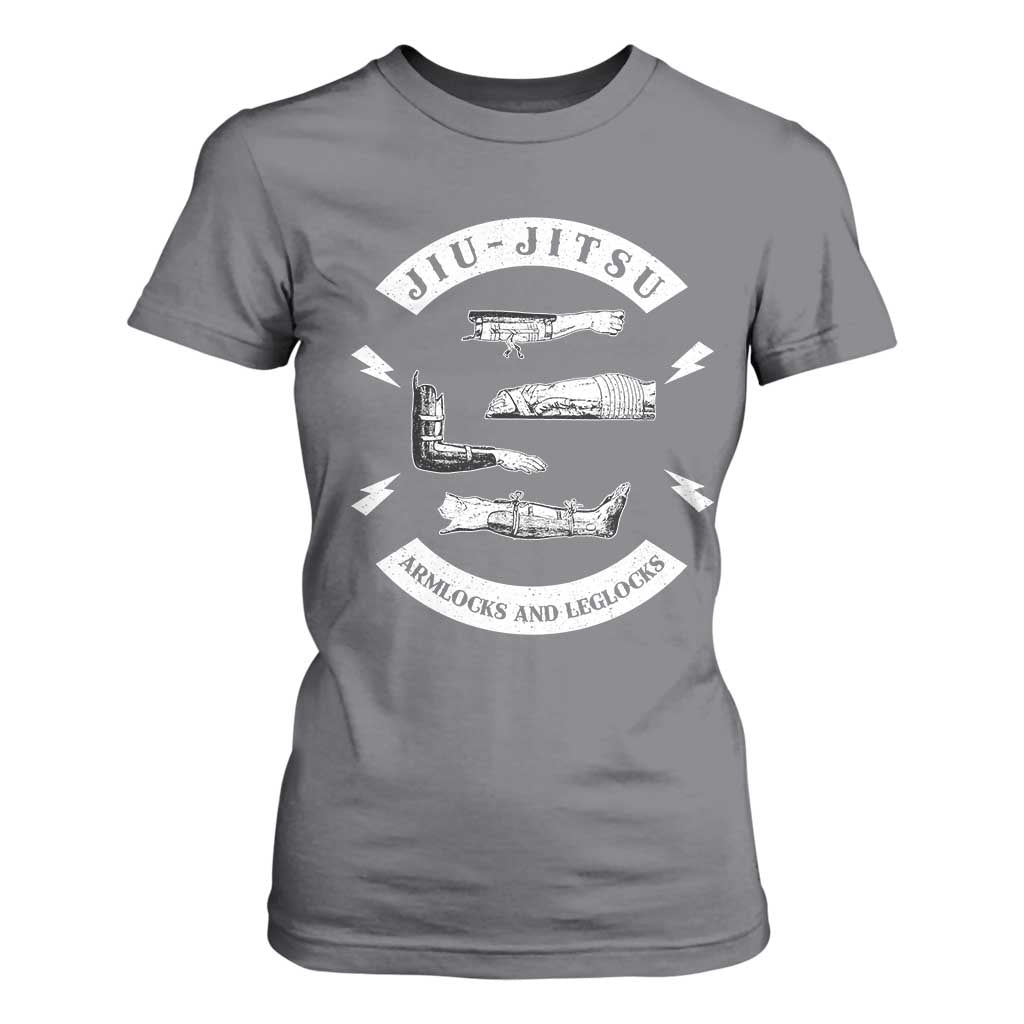 Vintage Jiu Jitsu T Shirt For Women Armlocks and Leglocks BJJ Grappling Fans TS10 Charcoal Print Your Wear