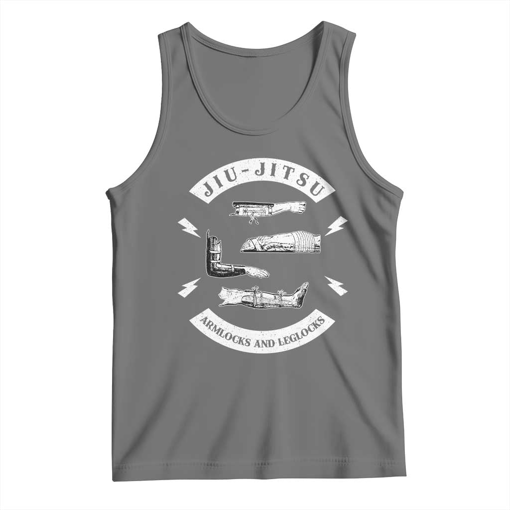 Vintage Jiu Jitsu Tank Top Armlocks and Leglocks BJJ Grappling Fans TS10 Black Heather Print Your Wear