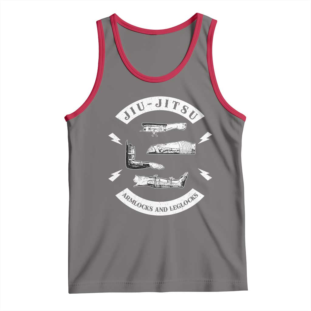 Vintage Jiu Jitsu Tank Top Armlocks and Leglocks BJJ Grappling Fans TS10 Deep Heather Red Print Your Wear