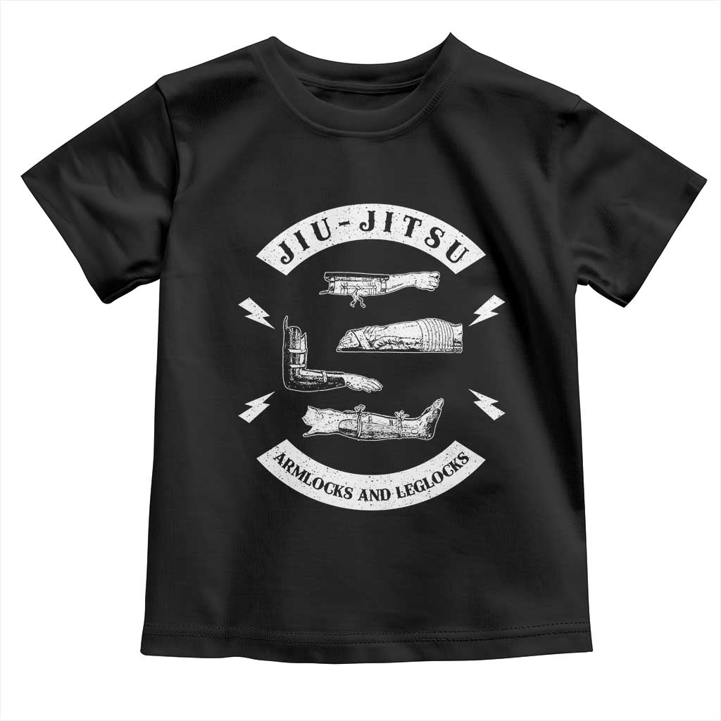 Vintage Jiu Jitsu Toddler T Shirt Armlocks and Leglocks BJJ Grappling Fans TS10 Black Print Your Wear