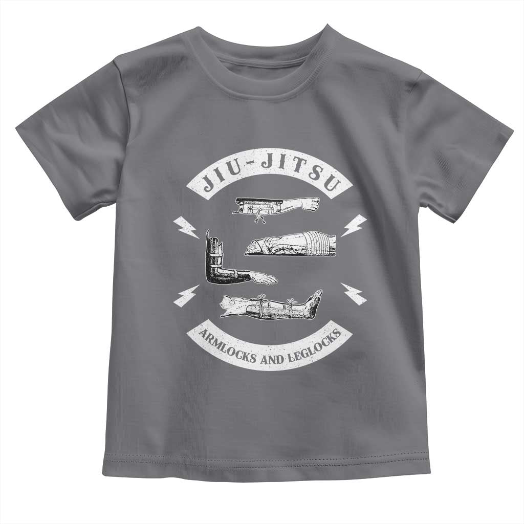 Vintage Jiu Jitsu Toddler T Shirt Armlocks and Leglocks BJJ Grappling Fans TS10 Charcoal Print Your Wear