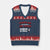 Brazilian BJJ V-Neck Knit Sweater Vest Touch Me First Jiu Jitsu Lesson Is Free TS10 Navy Red Print Your Wear