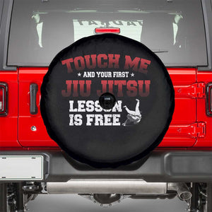 Brazilian BJJ Spare Tire Cover Touch Me First Jiu Jitsu Lesson Is Free TS10 Black Print Your Wear