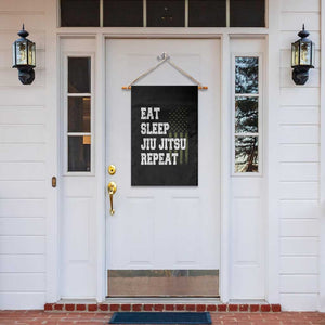Eat Sleep Jiu Jitsu Repeat Garden Flag Cool JiuJitsu BJJ American Flag TS10 Print Your Wear