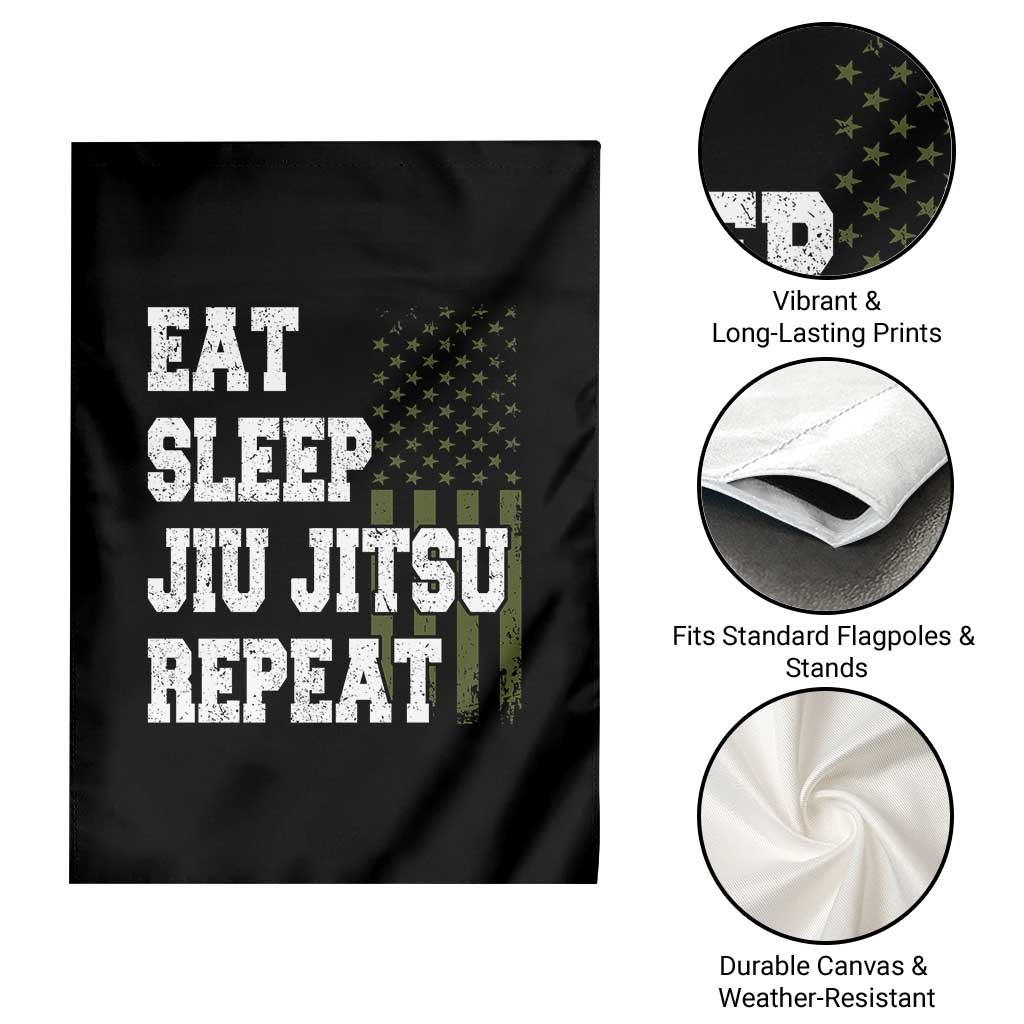 Eat Sleep Jiu Jitsu Repeat Garden Flag Cool JiuJitsu BJJ American Flag TS10 Print Your Wear