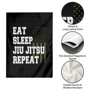 Eat Sleep Jiu Jitsu Repeat Garden Flag Cool JiuJitsu BJJ American Flag TS10 Print Your Wear