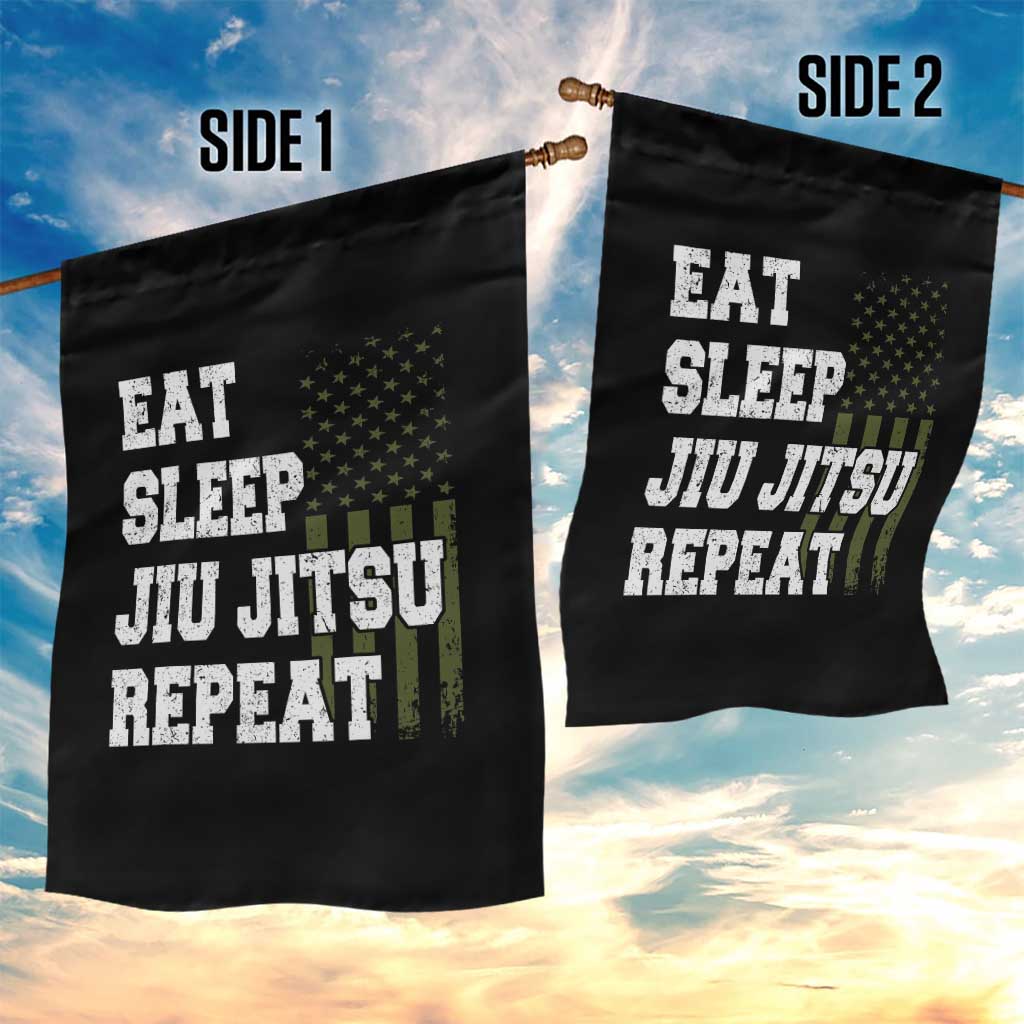 Eat Sleep Jiu Jitsu Repeat Garden Flag Cool JiuJitsu BJJ American Flag TS10 Print Your Wear