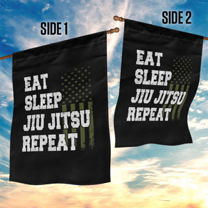 Eat Sleep Jiu Jitsu Repeat Garden Flag Cool JiuJitsu BJJ American Flag TS10 Print Your Wear
