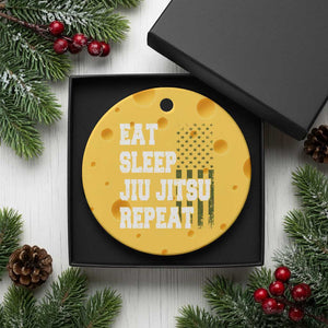Eat Sleep Jiu Jitsu Repeat Ceramic Ornament Cool JiuJitsu BJJ American Flag TS10 1pc Yellow Cheese Print Your Wear