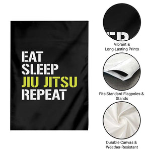 Eat Sleep Jiu Jitsu Repeat Garden Flag Cool JiuJitsu BJJ TS10 Print Your Wear