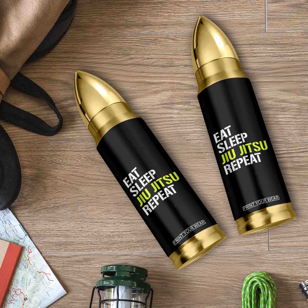 Eat Sleep Jiu Jitsu Repeat Bullet Tumbler Cool JiuJitsu BJJ TS10 Print Your Wear