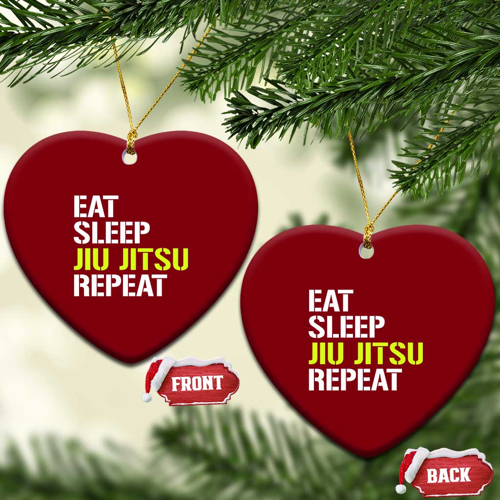 Eat Sleep Jiu Jitsu Repeat Ceramic Ornament Cool JiuJitsu BJJ TS10 Print Your Wear