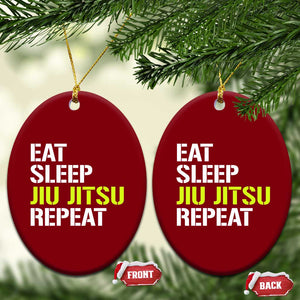 Eat Sleep Jiu Jitsu Repeat Ceramic Ornament Cool JiuJitsu BJJ TS10 Print Your Wear