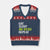 Eat Sleep Jiu Jitsu Repeat V-Neck Knit Sweater Vest Cool JiuJitsu BJJ TS10 Navy Red Print Your Wear