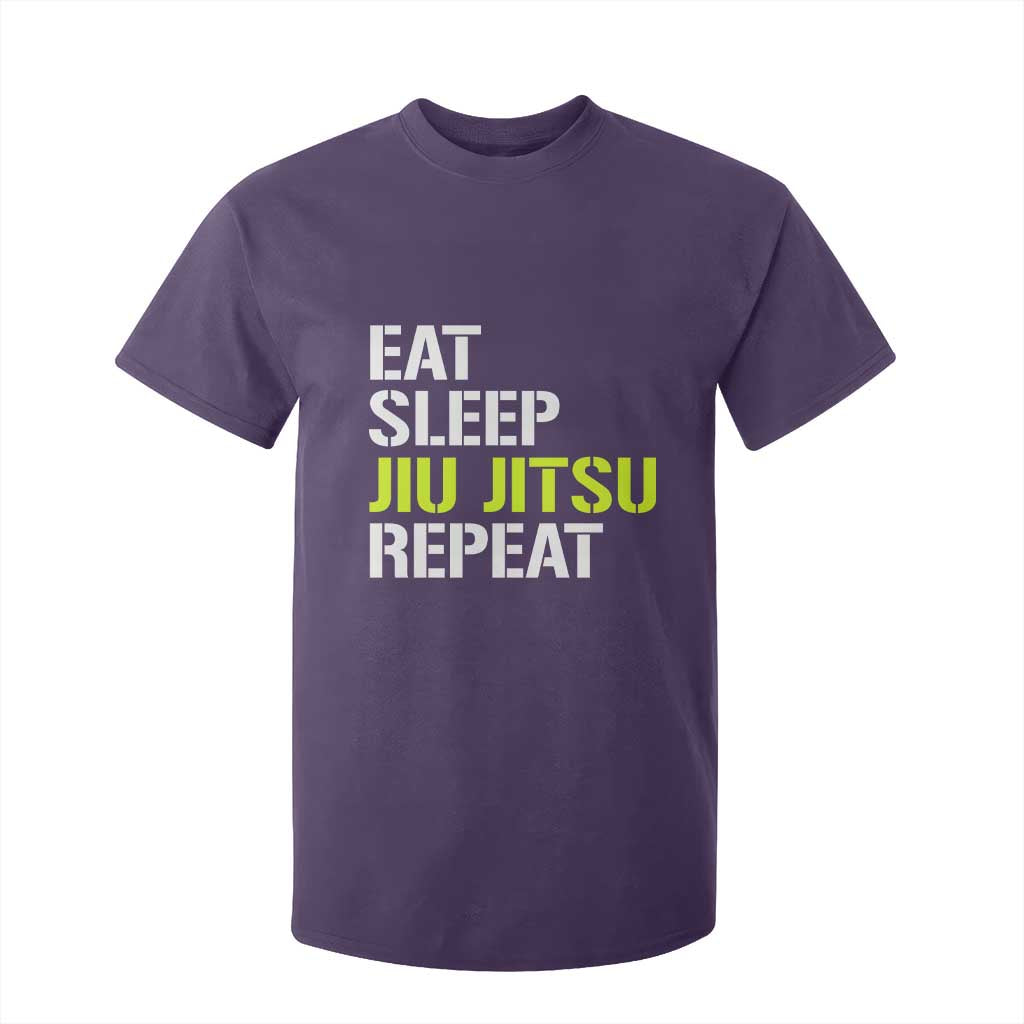 Eat Sleep Jiu Jitsu Repeat T Shirt For Kid Cool JiuJitsu BJJ TS10 Purple Print Your Wear