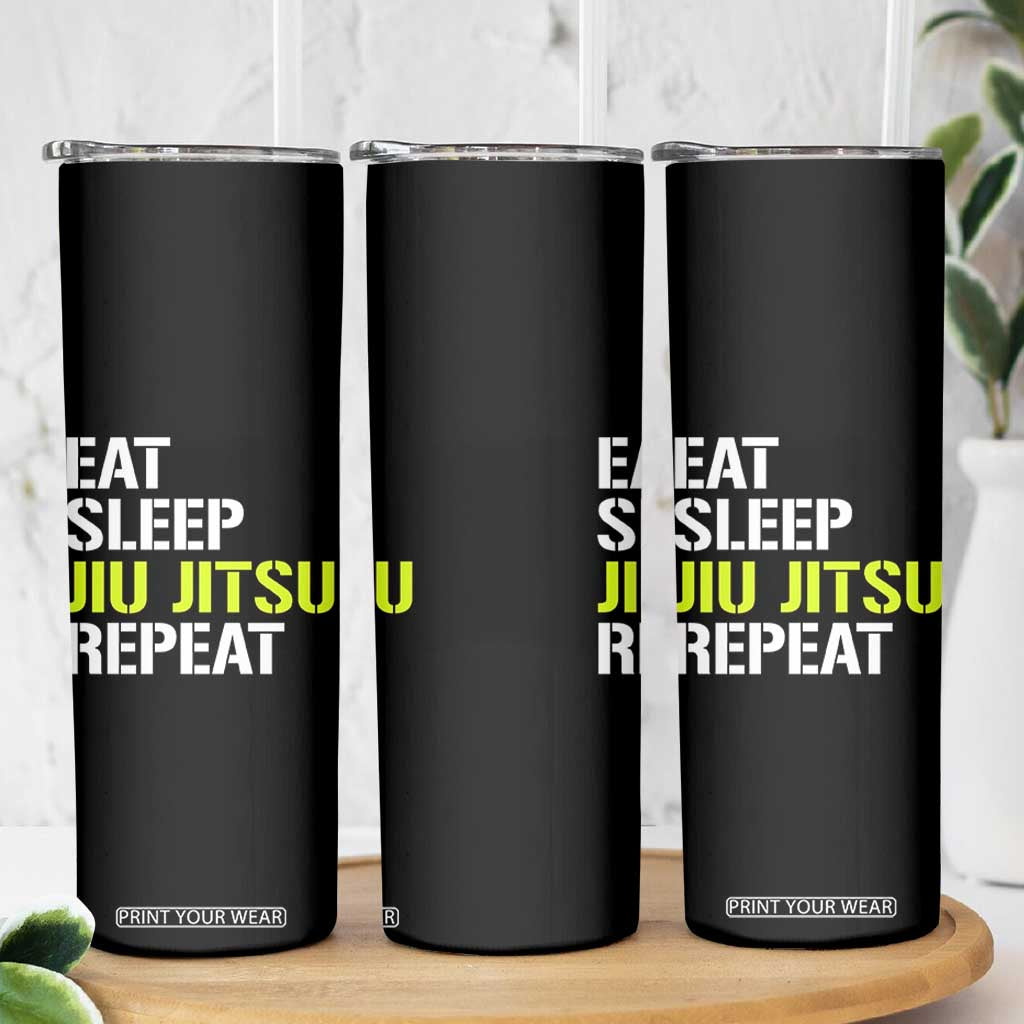 Eat Sleep Jiu Jitsu Repeat Skinny Tumbler Cool JiuJitsu BJJ TS10 Print Your Wear
