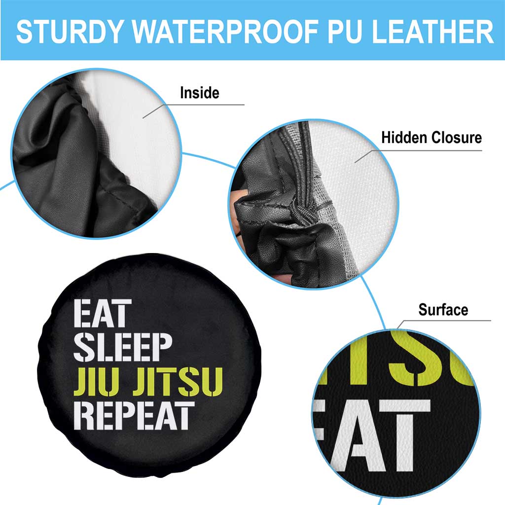 Eat Sleep Jiu Jitsu Repeat Spare Tire Cover Cool JiuJitsu BJJ TS10 Print Your Wear