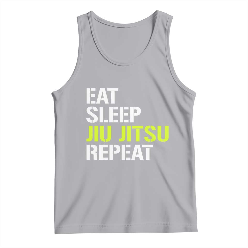 Eat Sleep Jiu Jitsu Repeat Tank Top Cool JiuJitsu BJJ TS10 Athletic Heather Print Your Wear