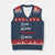 Eat Sleep Wrestle Repeat V-Neck Knit Sweater Vest Funny Wrestling Gym TS10 Navy Red Print Your Wear