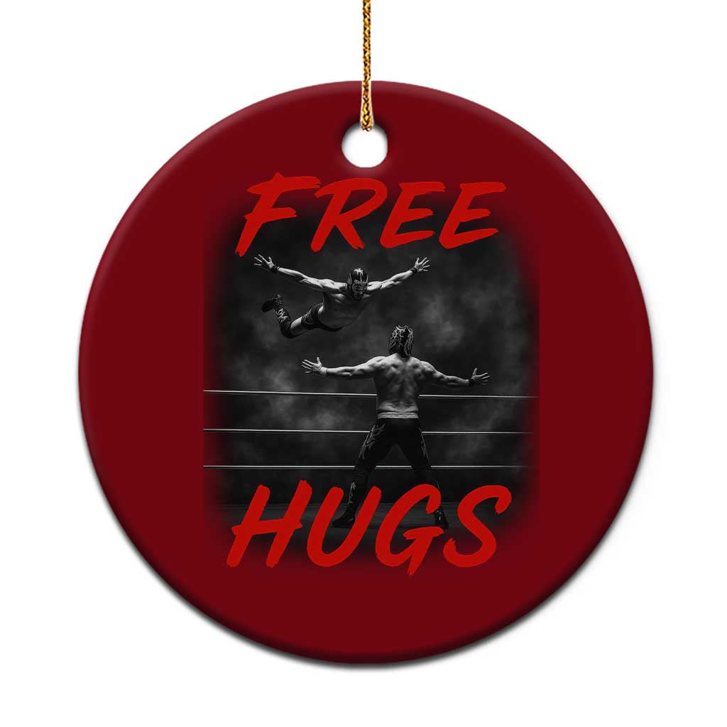 Free Hugs Wrestling Ceramic Ornament Funny Luchador Mexican Wrestler TS10 1pc Red Print Your Wear