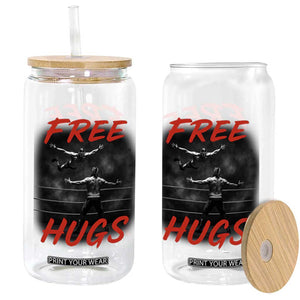 Free Hugs Wrestling Glass Can Funny Luchador Mexican Wrestler TS10 Print Your Wear