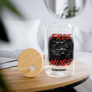 Free Hugs Wrestling Glass Can Funny Luchador Mexican Wrestler TS10 Print Your Wear