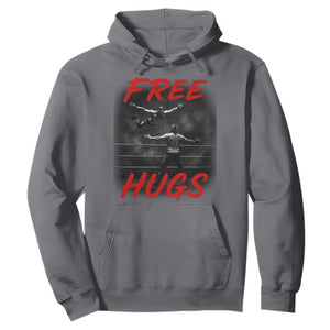 Free Hugs Wrestling Hoodie Funny Luchador Mexican Wrestler TS10 Charcoal Print Your Wear
