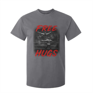 Free Hugs Wrestling T Shirt For Kid Funny Luchador Mexican Wrestler TS10 Charcoal Print Your Wear