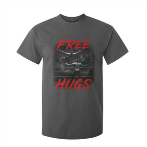 Free Hugs Wrestling T Shirt For Kid Funny Luchador Mexican Wrestler TS10 Dark Heather Print Your Wear