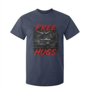 Free Hugs Wrestling T Shirt For Kid Funny Luchador Mexican Wrestler TS10 Navy Print Your Wear