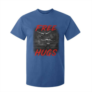 Free Hugs Wrestling T Shirt For Kid Funny Luchador Mexican Wrestler TS10 Royal Blue Print Your Wear