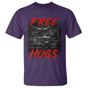 Free Hugs Wrestling T Shirt Funny Luchador Mexican Wrestler TS10 Purple Print Your Wear