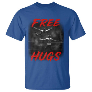 Free Hugs Wrestling T Shirt Funny Luchador Mexican Wrestler TS10 Royal Blue Print Your Wear