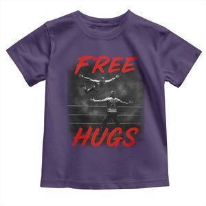 Free Hugs Wrestling Toddler T Shirt Funny Luchador Mexican Wrestler TS10 Purple Print Your Wear