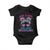 Just A Girl Who Loves Wrestling Baby Onesie Funny Wrestle Lover Wrestler Messy Bun TS10 Black Print Your Wear
