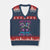 Just A Girl Who Loves Wrestling V-Neck Knit Sweater Vest Funny Wrestle Lover Wrestler Messy Bun TS10 Navy Red Print Your Wear