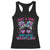 Just A Girl Who Loves Wrestling Racerback Tank Top Funny Wrestle Lover Wrestler Messy Bun TS10 Black Print Your Wear