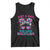 Just A Girl Who Loves Wrestling Tank Top Funny Wrestle Lover Wrestler Messy Bun TS10 Black Print Your Wear