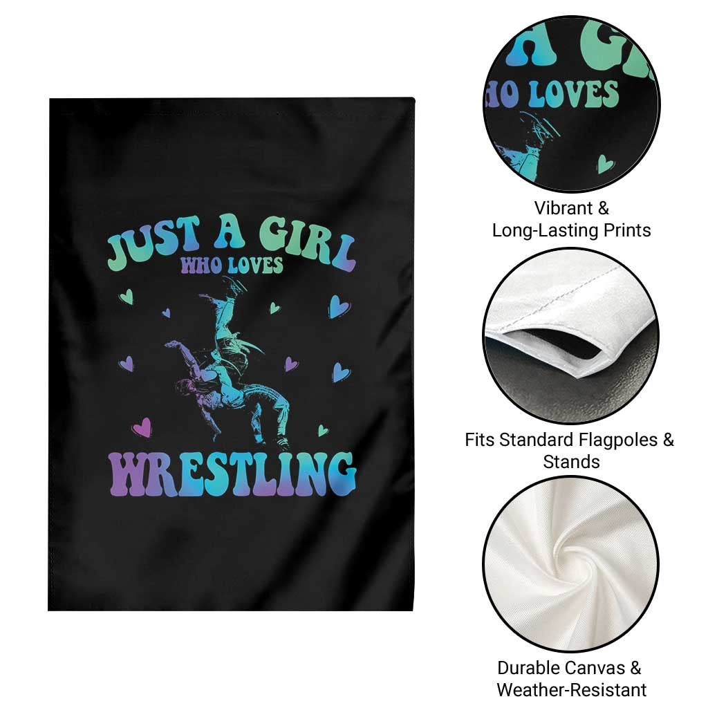 Just A Girl Who Loves Wrestling Garden Flag Funny Wrestle Lover Wrestler TS10 Print Your Wear