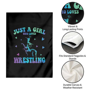 Just A Girl Who Loves Wrestling Garden Flag Funny Wrestle Lover Wrestler TS10 Print Your Wear