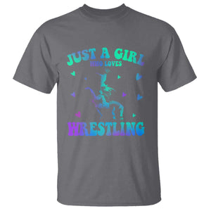 Just A Girl Who Loves Wrestling T Shirt Funny Wrestle Lover Wrestler TS10 Charcoal Print Your Wear